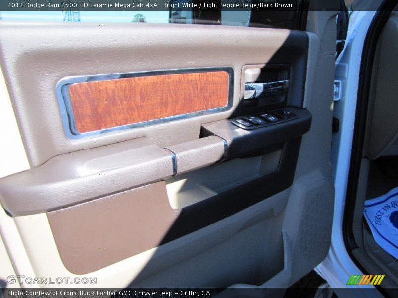 Bright White / Light Pebble Beige/Bark Brown 2012 Dodge Ram 2500 HD Laramie Mega Cab 4x4