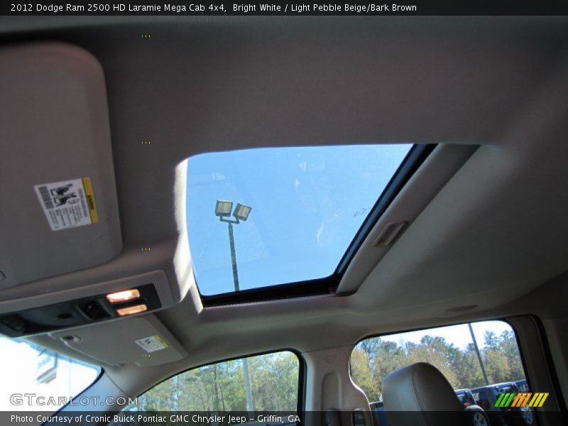 Bright White / Light Pebble Beige/Bark Brown 2012 Dodge Ram 2500 HD Laramie Mega Cab 4x4