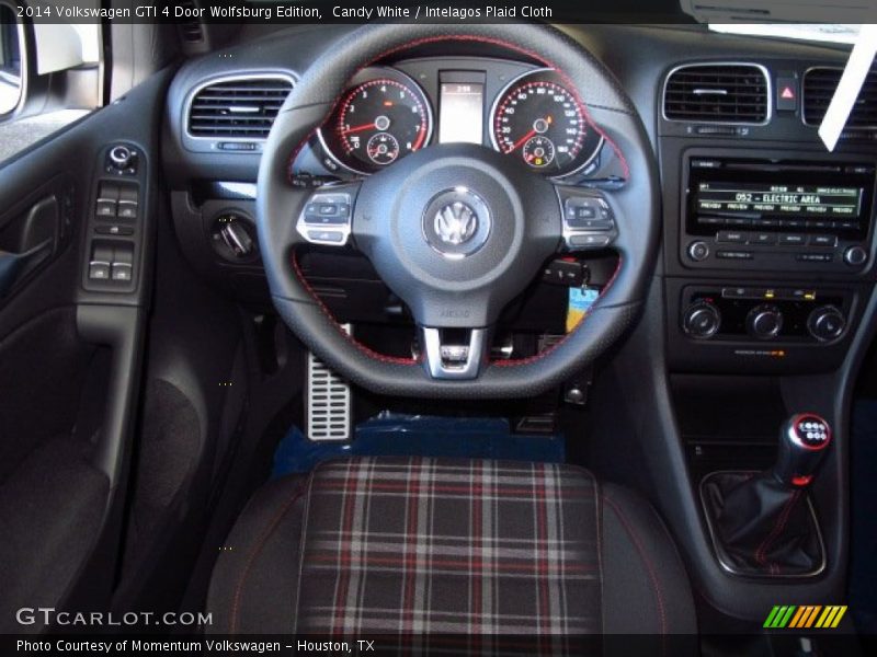 Candy White / Intelagos Plaid Cloth 2014 Volkswagen GTI 4 Door Wolfsburg Edition