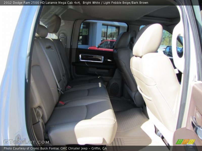 Bright White / Light Pebble Beige/Bark Brown 2012 Dodge Ram 2500 HD Laramie Mega Cab 4x4