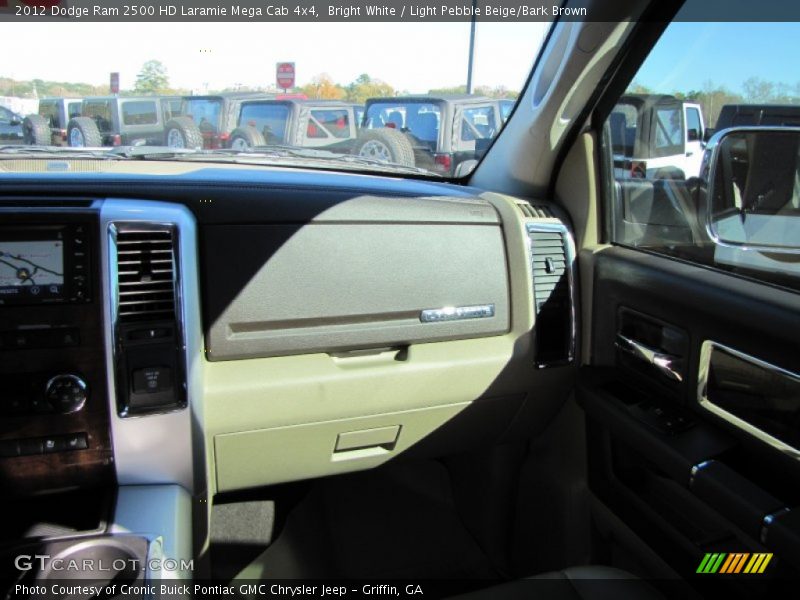 Bright White / Light Pebble Beige/Bark Brown 2012 Dodge Ram 2500 HD Laramie Mega Cab 4x4