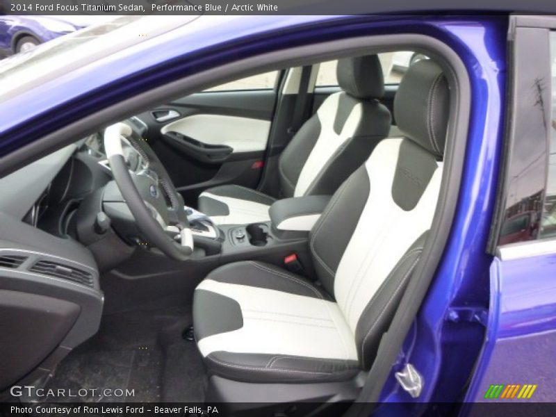 Performance Blue / Arctic White 2014 Ford Focus Titanium Sedan