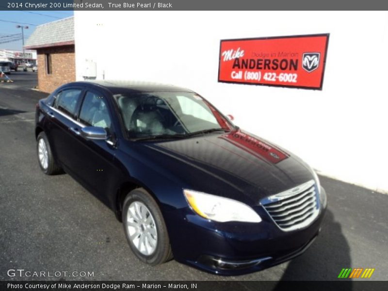 True Blue Pearl / Black 2014 Chrysler 200 Limited Sedan