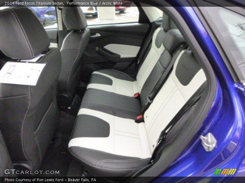 Performance Blue / Arctic White 2014 Ford Focus Titanium Sedan