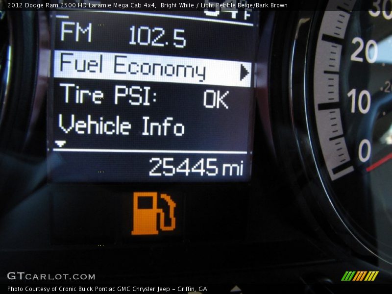 Bright White / Light Pebble Beige/Bark Brown 2012 Dodge Ram 2500 HD Laramie Mega Cab 4x4