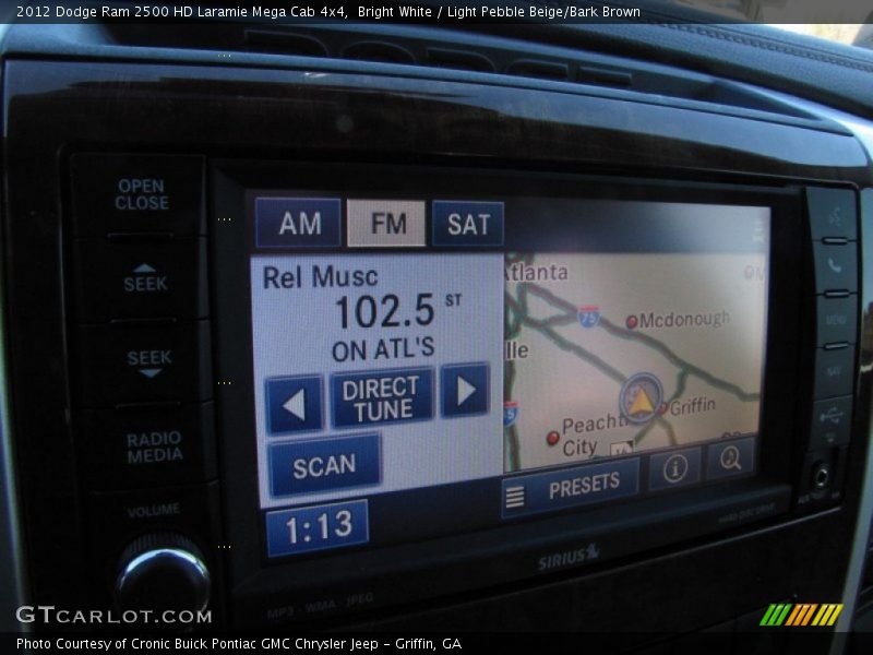 Bright White / Light Pebble Beige/Bark Brown 2012 Dodge Ram 2500 HD Laramie Mega Cab 4x4