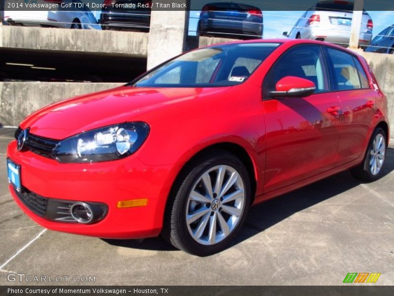 Tornado Red / Titan Black 2014 Volkswagen Golf TDI 4 Door