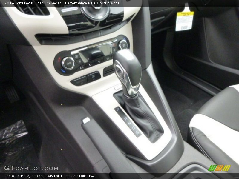 Performance Blue / Arctic White 2014 Ford Focus Titanium Sedan