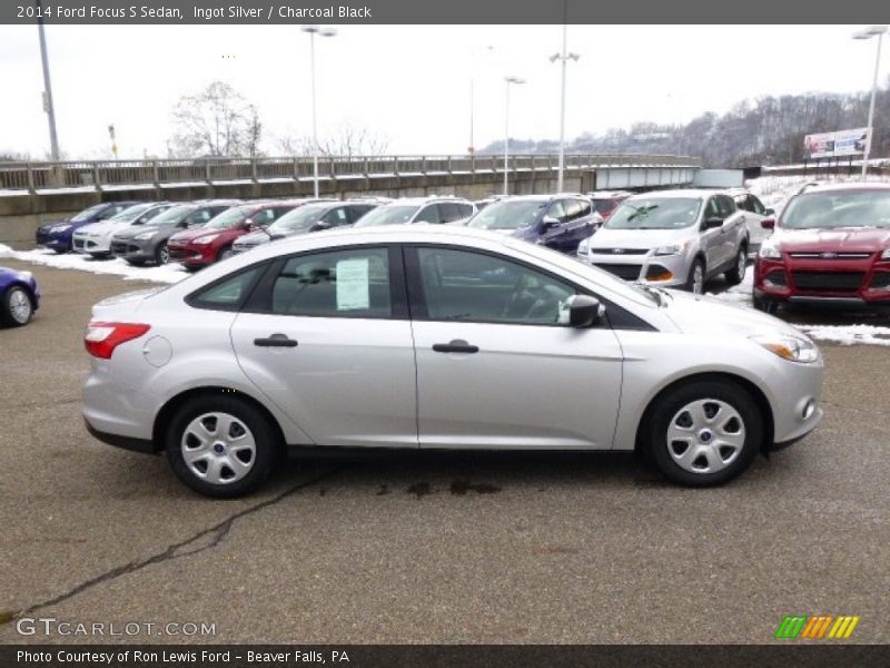 Ingot Silver / Charcoal Black 2014 Ford Focus S Sedan