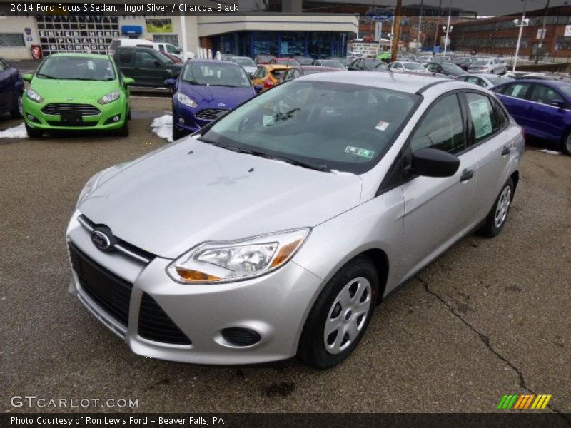 Ingot Silver / Charcoal Black 2014 Ford Focus S Sedan