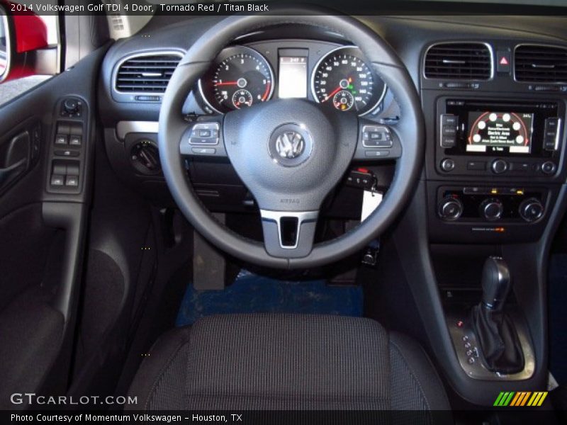 Tornado Red / Titan Black 2014 Volkswagen Golf TDI 4 Door