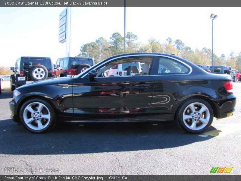 Jet Black / Savanna Beige 2008 BMW 1 Series 128i Coupe