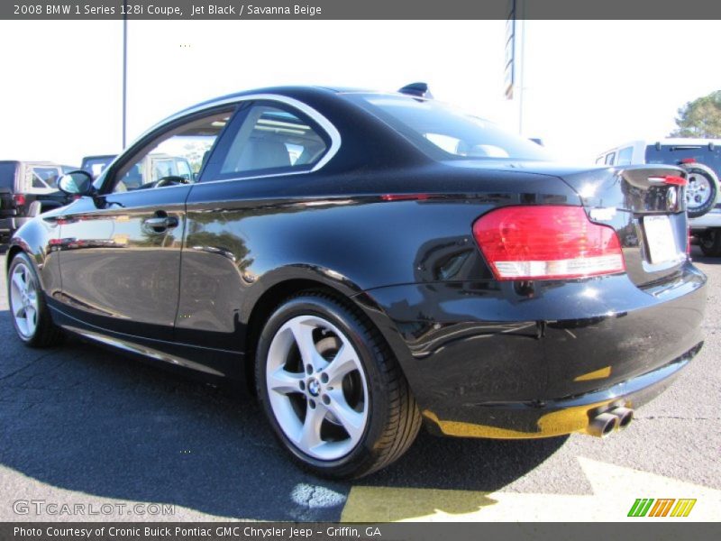 Jet Black / Savanna Beige 2008 BMW 1 Series 128i Coupe