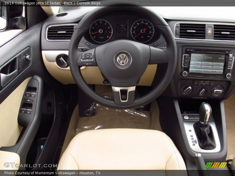 Black / Cornsilk Beige 2014 Volkswagen Jetta SE Sedan
