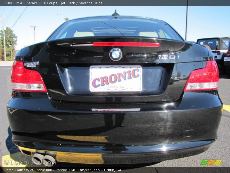 Jet Black / Savanna Beige 2008 BMW 1 Series 128i Coupe