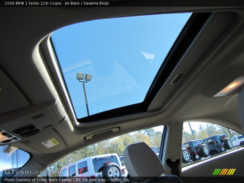 Jet Black / Savanna Beige 2008 BMW 1 Series 128i Coupe