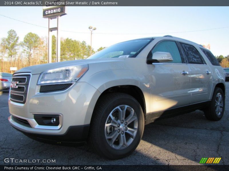 Champagne Silver Metallic / Dark Cashmere 2014 GMC Acadia SLT