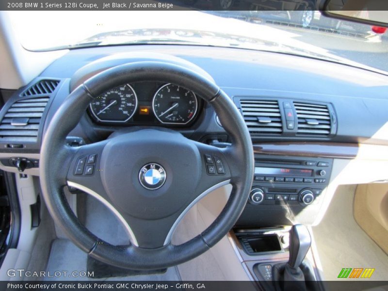 Jet Black / Savanna Beige 2008 BMW 1 Series 128i Coupe