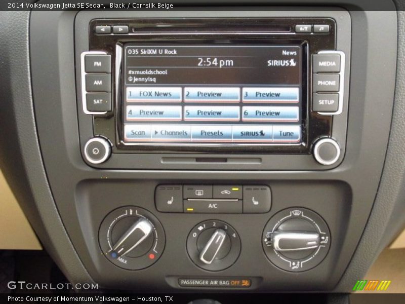 Black / Cornsilk Beige 2014 Volkswagen Jetta SE Sedan