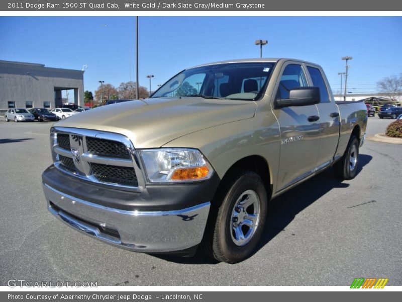 White Gold / Dark Slate Gray/Medium Graystone 2011 Dodge Ram 1500 ST Quad Cab