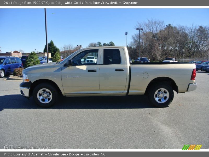 White Gold / Dark Slate Gray/Medium Graystone 2011 Dodge Ram 1500 ST Quad Cab