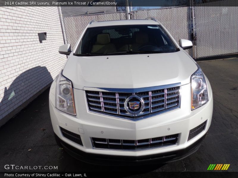 Platinum Ice Tricoat / Caramel/Ebony 2014 Cadillac SRX Luxury