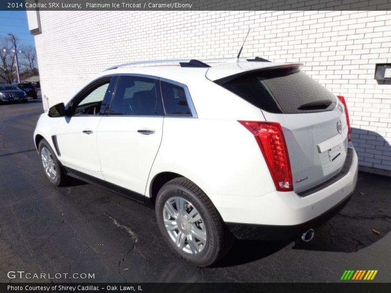 Platinum Ice Tricoat / Caramel/Ebony 2014 Cadillac SRX Luxury