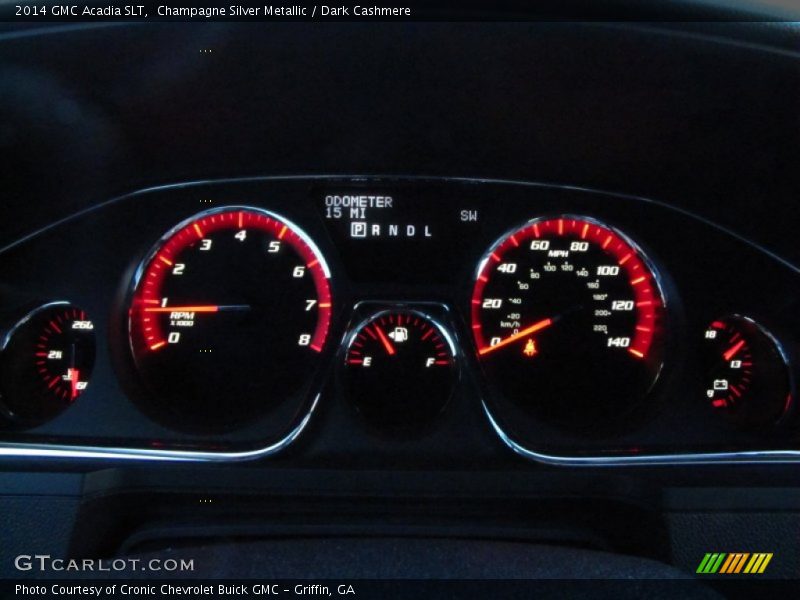 Champagne Silver Metallic / Dark Cashmere 2014 GMC Acadia SLT