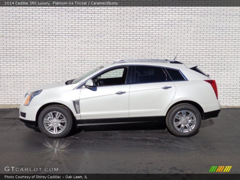 Platinum Ice Tricoat / Caramel/Ebony 2014 Cadillac SRX Luxury