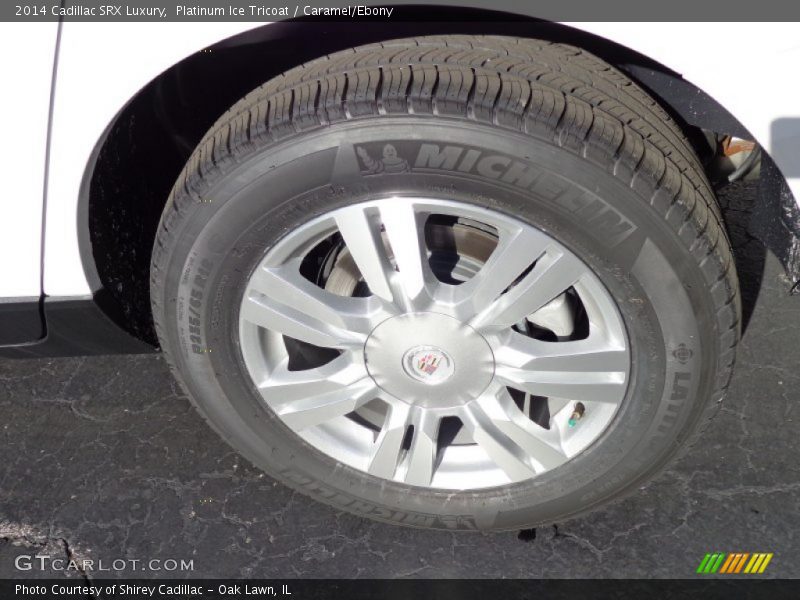Platinum Ice Tricoat / Caramel/Ebony 2014 Cadillac SRX Luxury