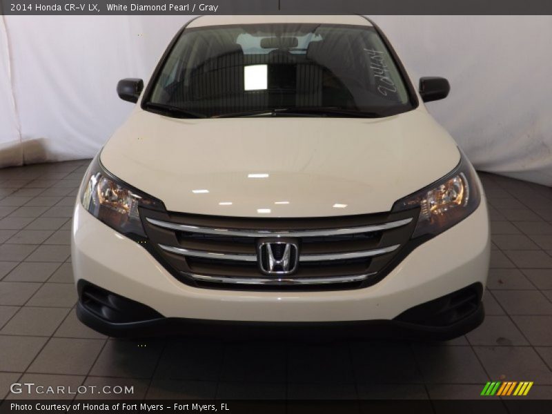 White Diamond Pearl / Gray 2014 Honda CR-V LX