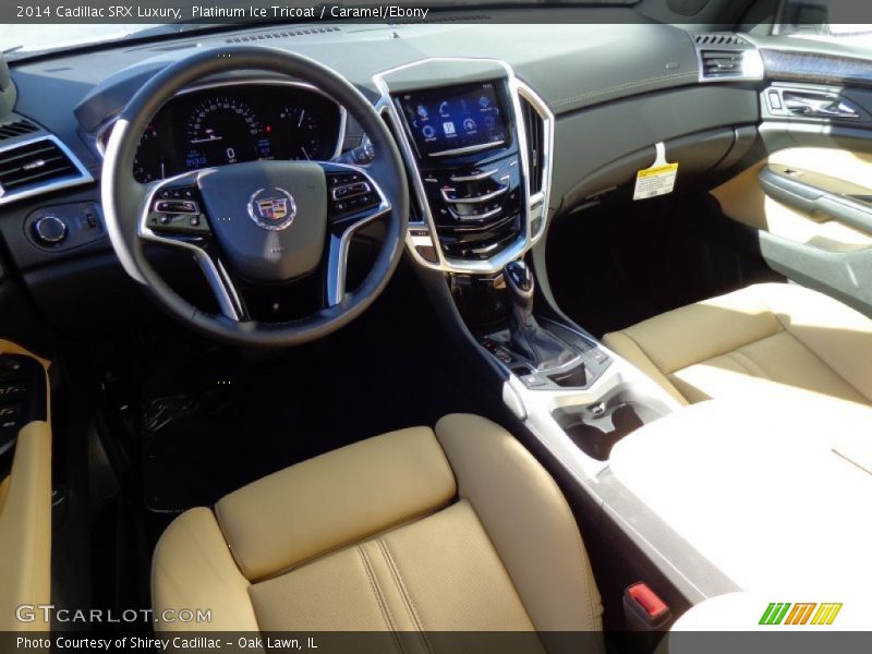 Platinum Ice Tricoat / Caramel/Ebony 2014 Cadillac SRX Luxury