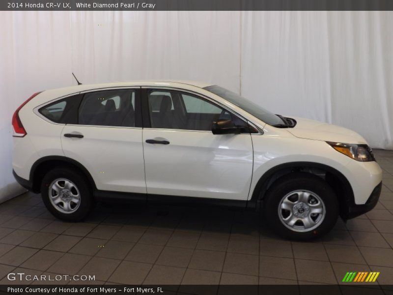 White Diamond Pearl / Gray 2014 Honda CR-V LX