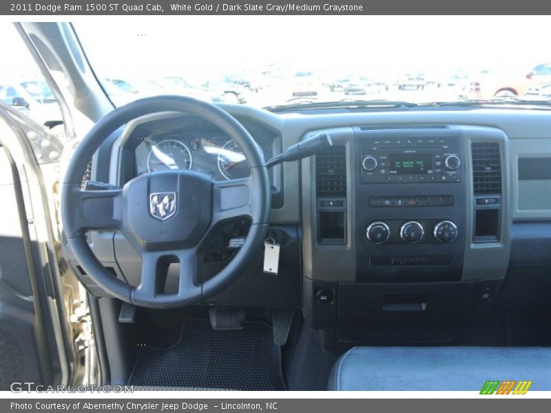 White Gold / Dark Slate Gray/Medium Graystone 2011 Dodge Ram 1500 ST Quad Cab