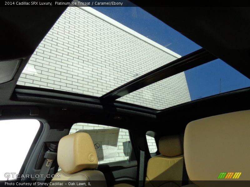 Platinum Ice Tricoat / Caramel/Ebony 2014 Cadillac SRX Luxury