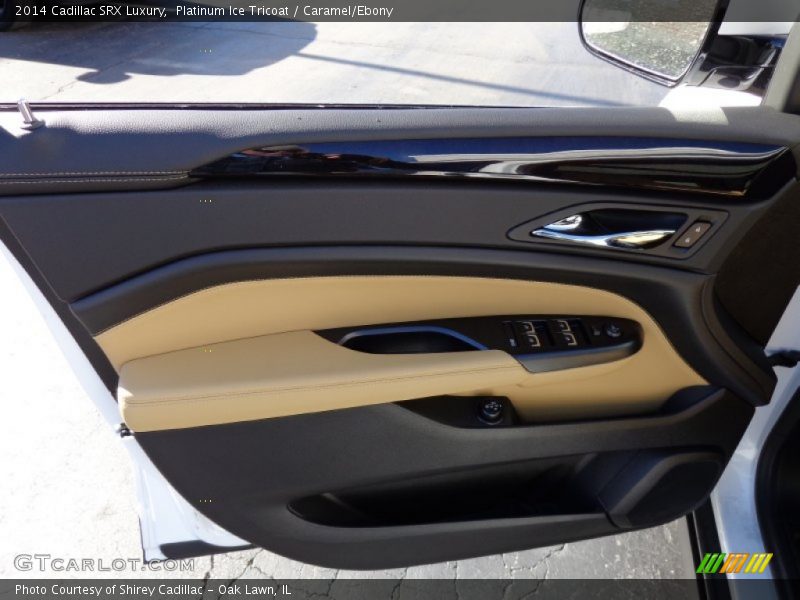 Platinum Ice Tricoat / Caramel/Ebony 2014 Cadillac SRX Luxury