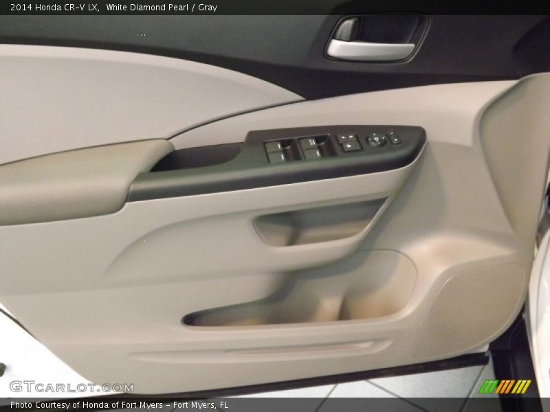 White Diamond Pearl / Gray 2014 Honda CR-V LX
