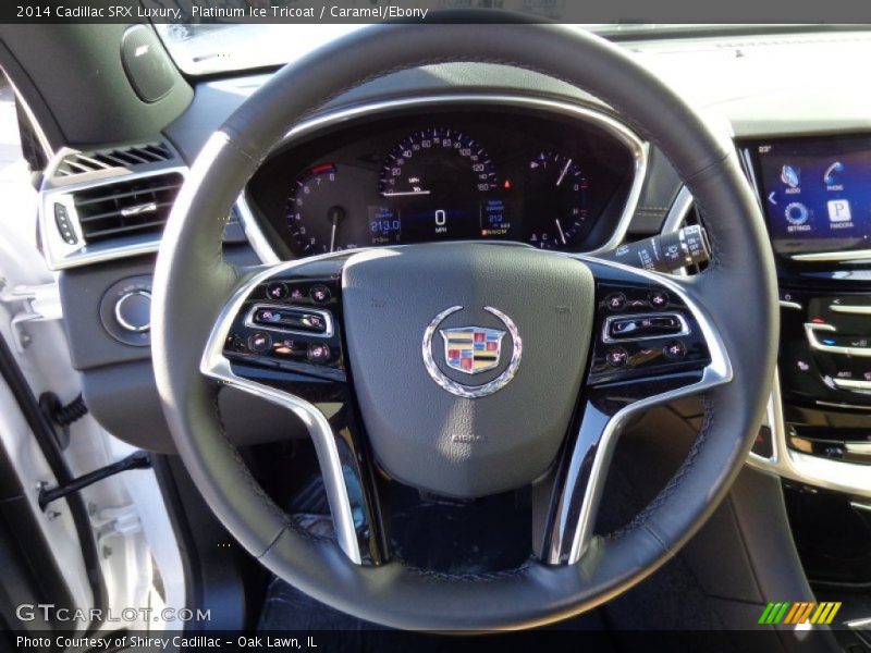 Platinum Ice Tricoat / Caramel/Ebony 2014 Cadillac SRX Luxury