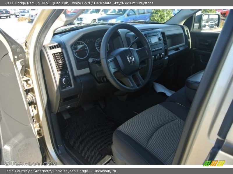 White Gold / Dark Slate Gray/Medium Graystone 2011 Dodge Ram 1500 ST Quad Cab