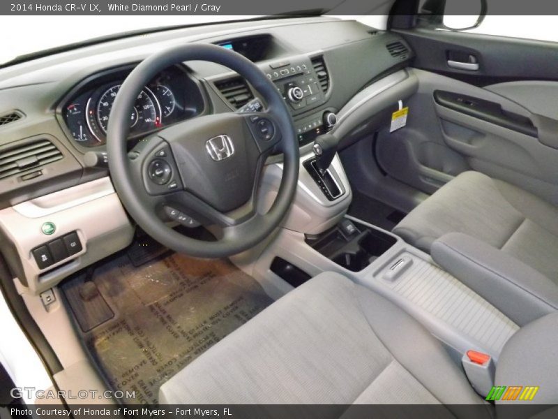 White Diamond Pearl / Gray 2014 Honda CR-V LX
