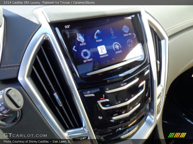 Platinum Ice Tricoat / Caramel/Ebony 2014 Cadillac SRX Luxury