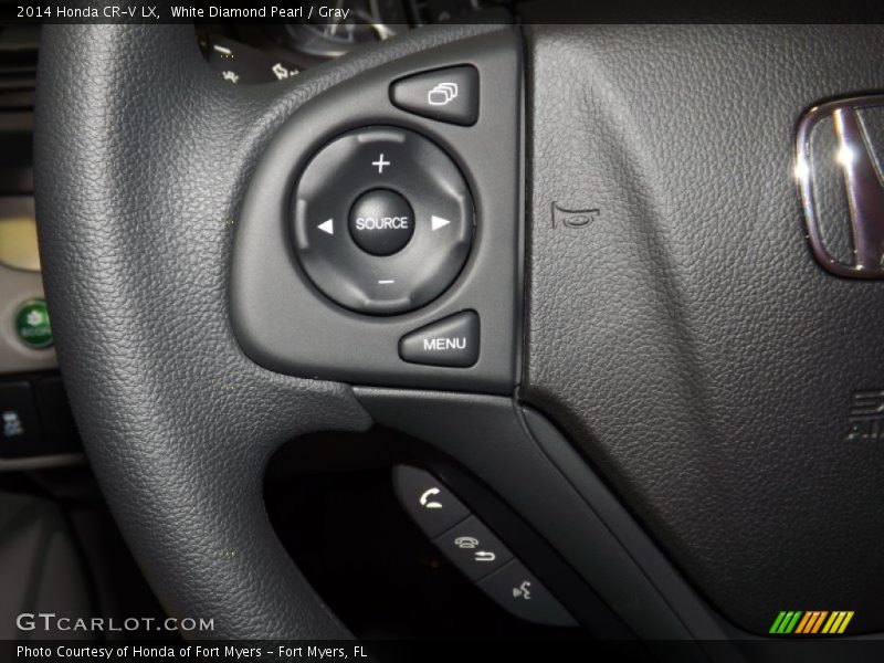 White Diamond Pearl / Gray 2014 Honda CR-V LX
