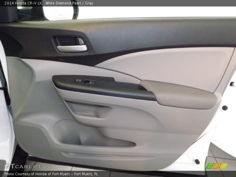 White Diamond Pearl / Gray 2014 Honda CR-V LX