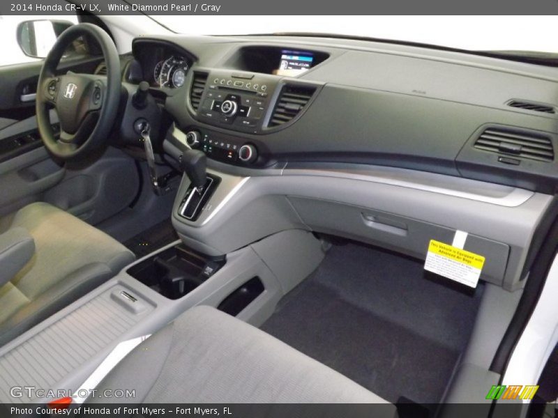 White Diamond Pearl / Gray 2014 Honda CR-V LX