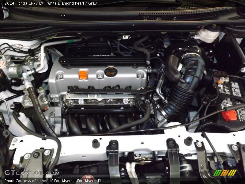 White Diamond Pearl / Gray 2014 Honda CR-V LX