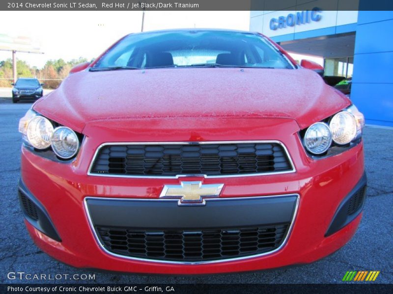 Red Hot / Jet Black/Dark Titanium 2014 Chevrolet Sonic LT Sedan