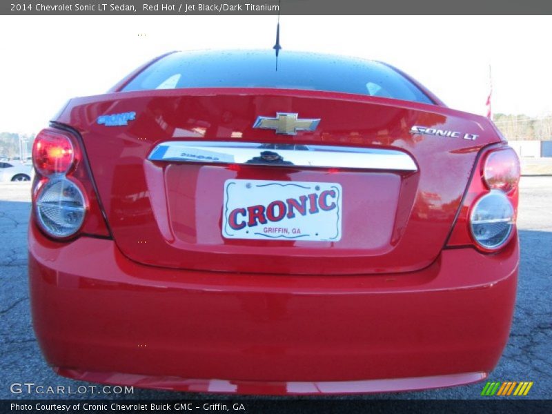 Red Hot / Jet Black/Dark Titanium 2014 Chevrolet Sonic LT Sedan