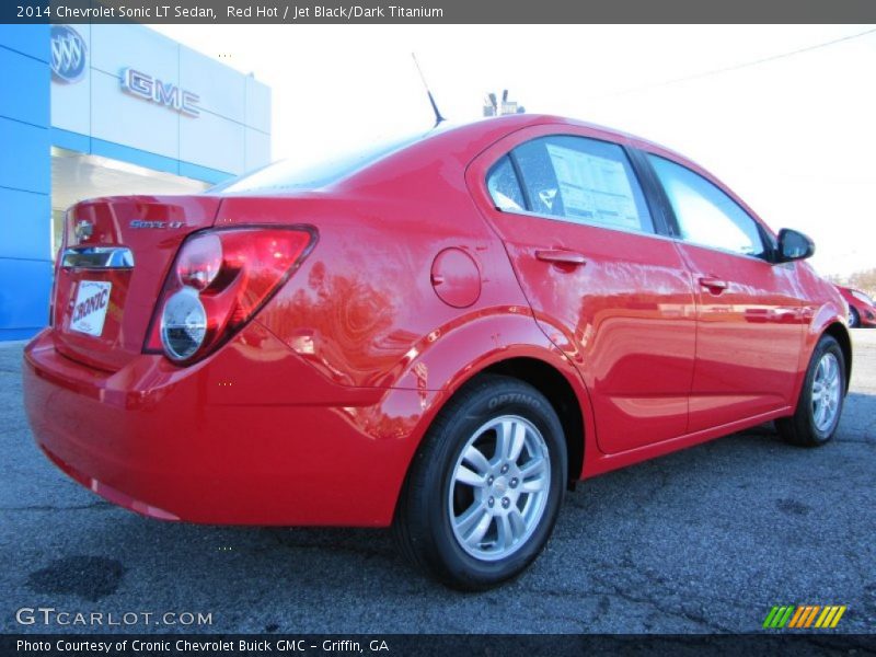 Red Hot / Jet Black/Dark Titanium 2014 Chevrolet Sonic LT Sedan