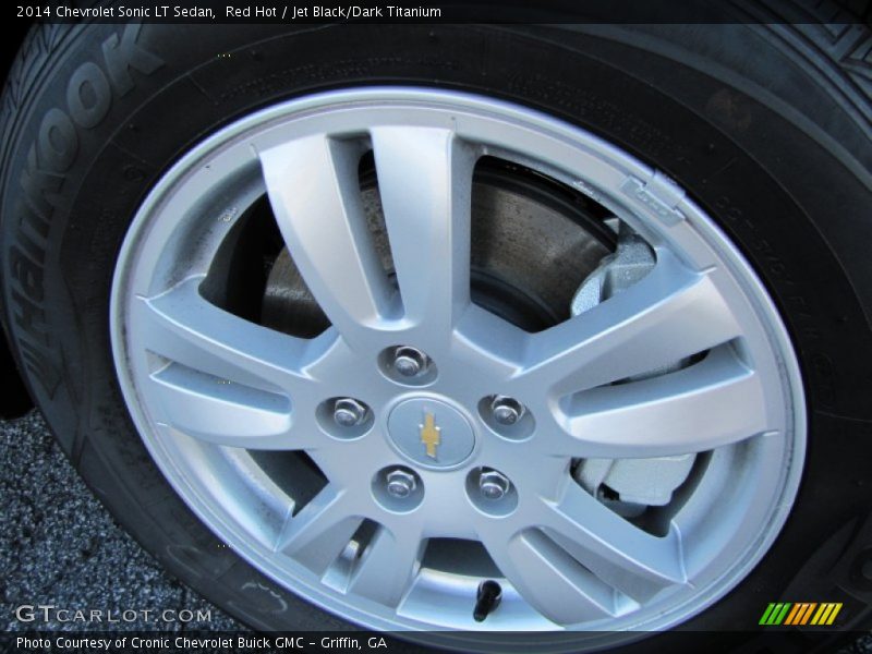Red Hot / Jet Black/Dark Titanium 2014 Chevrolet Sonic LT Sedan
