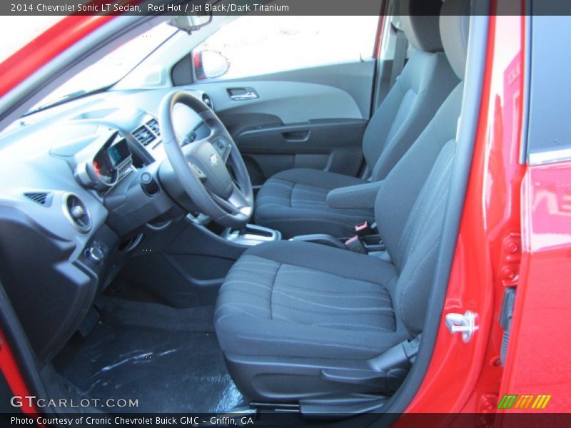 Red Hot / Jet Black/Dark Titanium 2014 Chevrolet Sonic LT Sedan